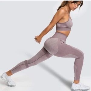 DoYouEven Impact Seamless Leggings - mauve Size medium Set